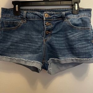Deep blue jean shorts